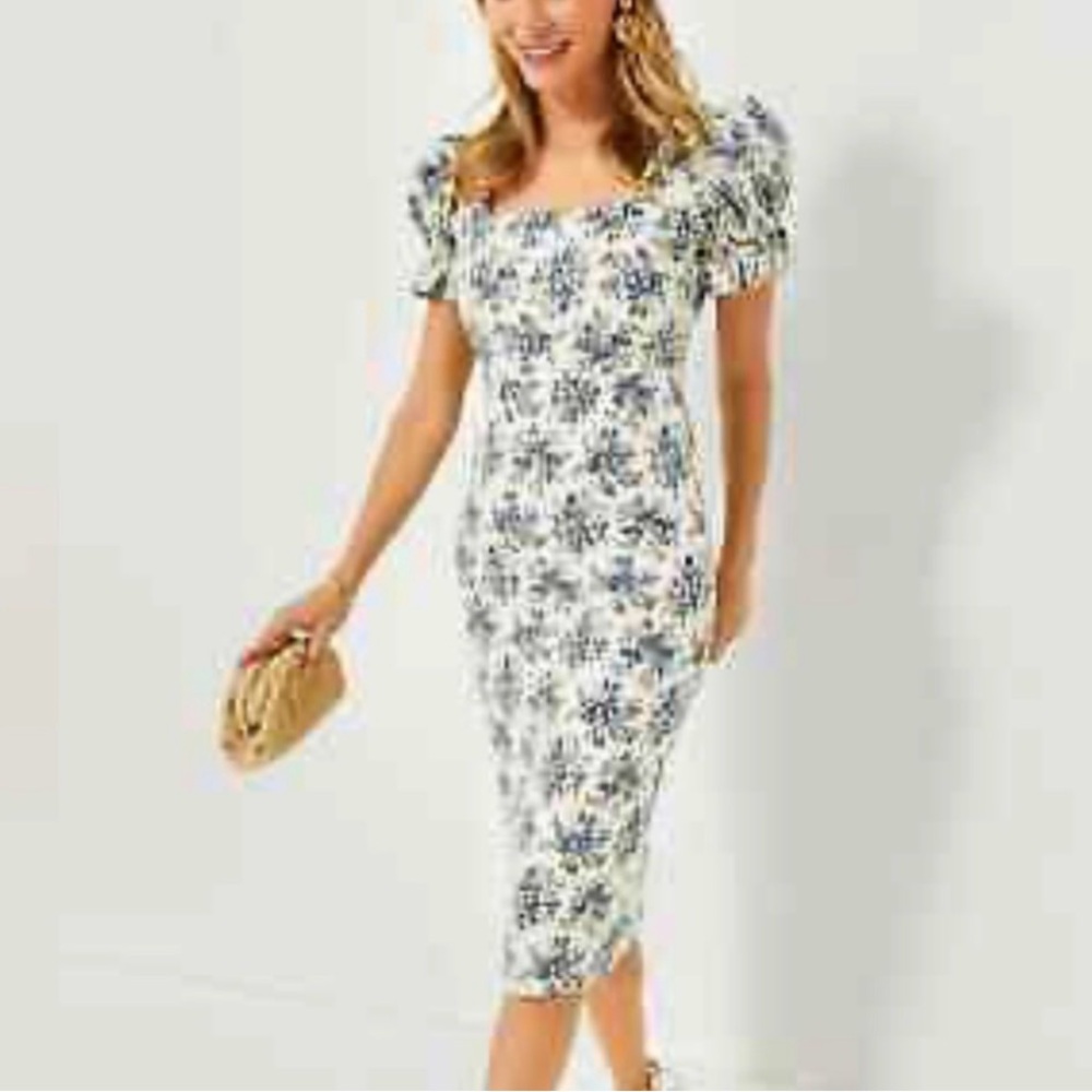 Hyacinth house Tuckernuck Esther floral midi dress size XS - Picture 3 of 11